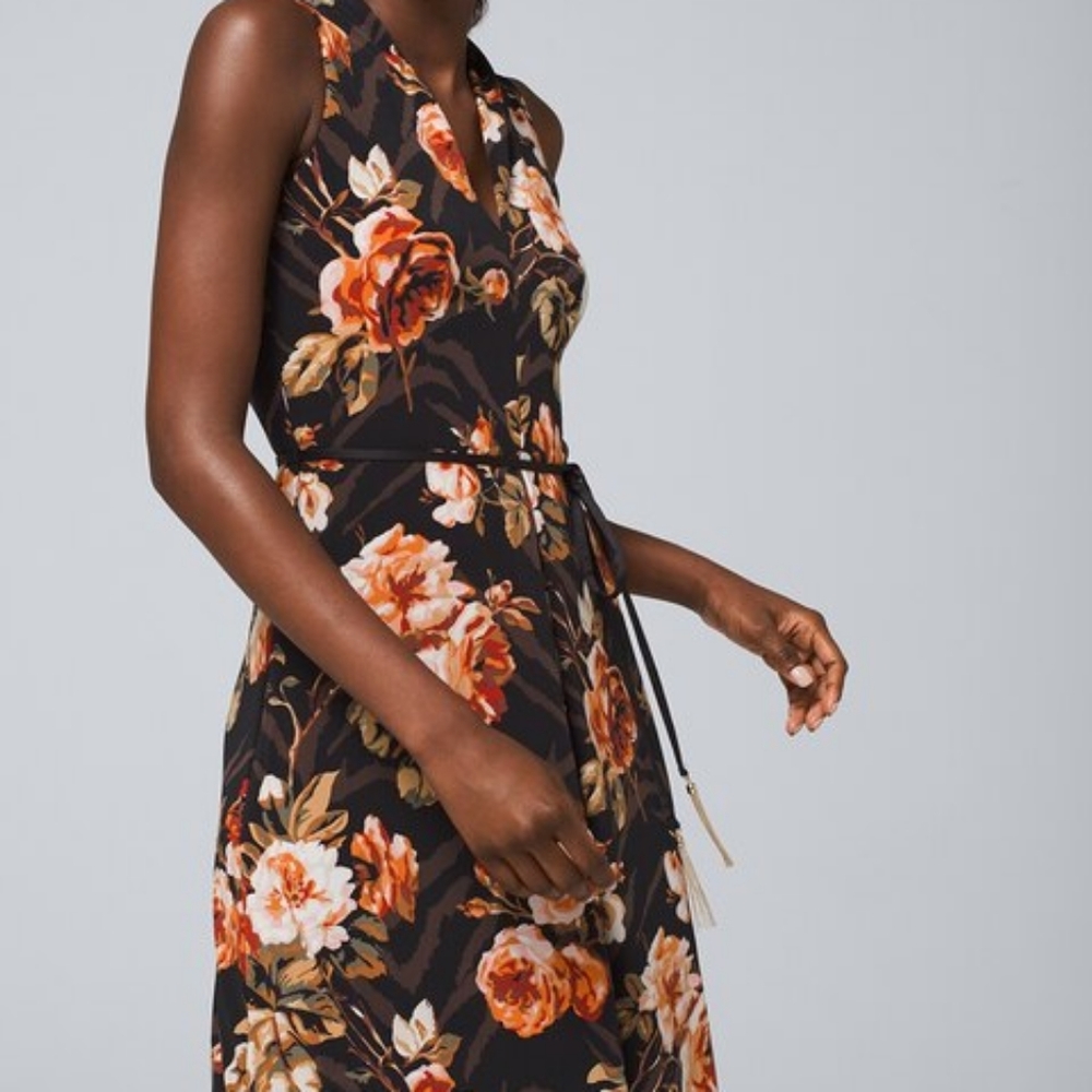 WHBM Black Floral Dress